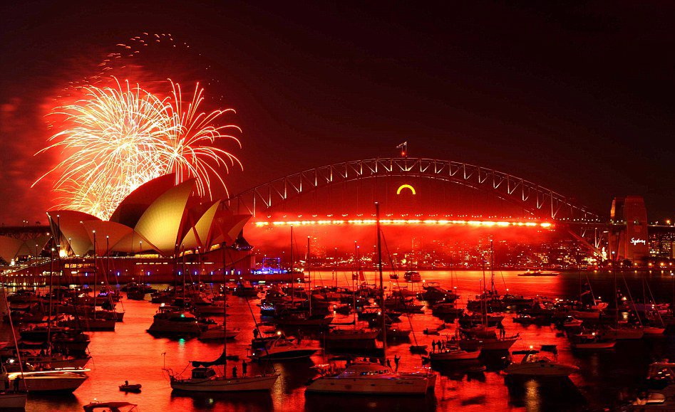 nouvelle annee - feux d'artifice