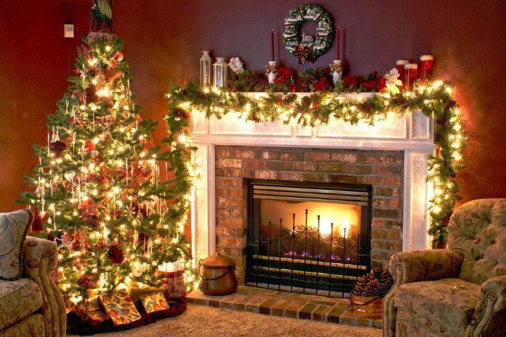 une cheminée à Noël une cheminée à Noël